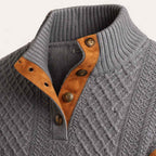 Mario | Cable Knit Waffle Texture High Collar Jumper