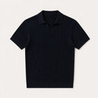 Ambrose | Men's Ribbed Knitted Short Sleeve V-Neck Polo