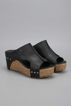 Women’s Elegant Retro Platform Wedge Sandals Slip On Open Toe