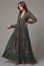 Women’s Vintage Bohemian Floral Maxi Dress