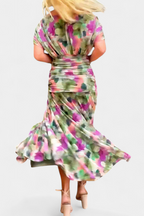 Women's Floral Print Maxi Elegant Dress