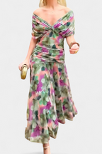 Women's Floral Print Maxi Elegant Dress