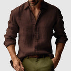 Dennis | Vintage Long Sleeve Linen Shirt