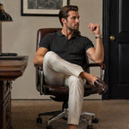 Ambrose | Men's Ribbed Knitted Short Sleeve V-Neck Polo