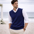 Moses | Men's Classic V Neck Knit Gilet