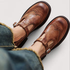 Louisa Elegant Leather Mary Janes