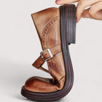 Louisa Elegant Leather Mary Janes