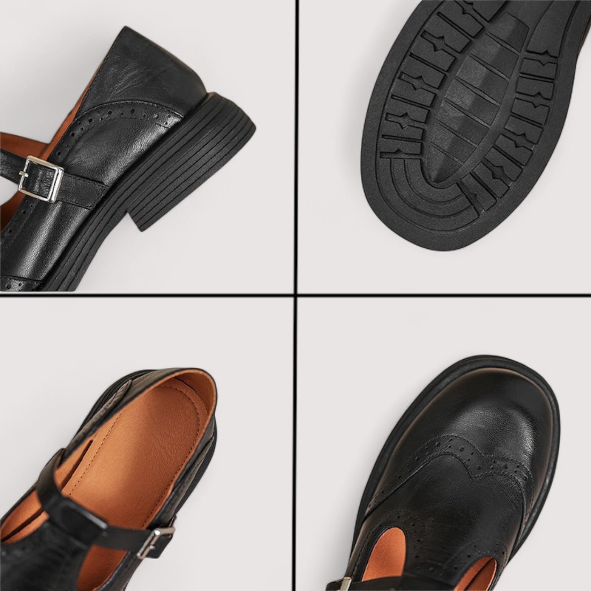 Louisa Elegant Leather Mary Janes