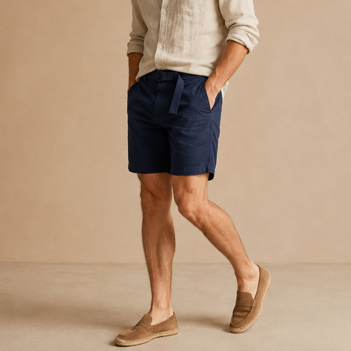 Geoffrey | Cotton Relaxed Fit Casual Shorts