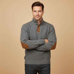 Mario | Cable Knit Waffle Texture High Collar Jumper