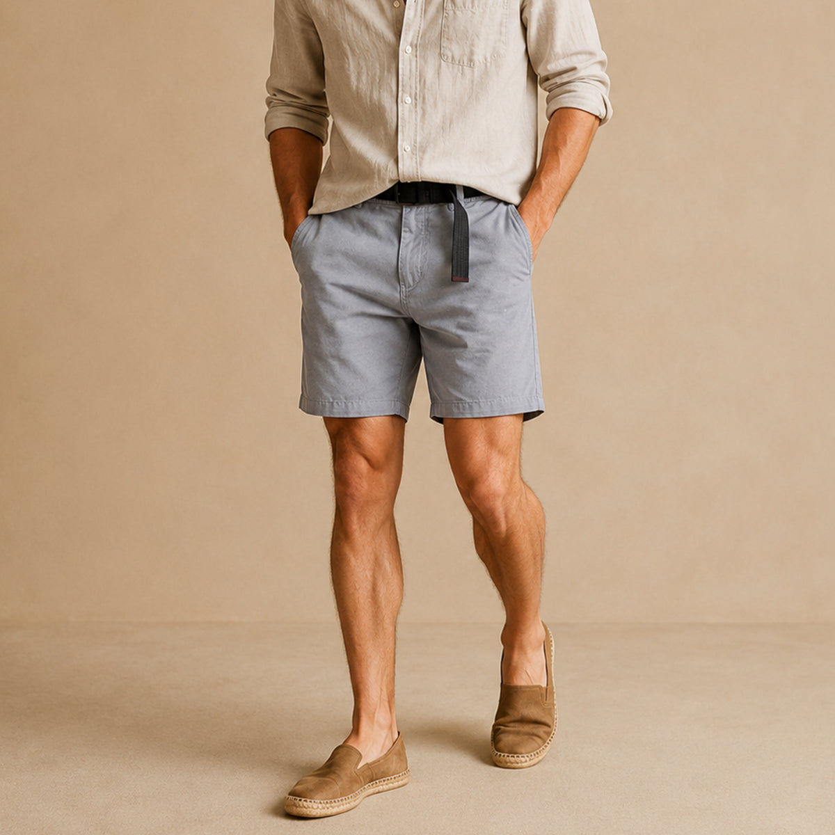 Geoffrey | Cotton Relaxed Fit Casual Shorts