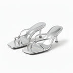 Women’s Orthopedic Heeled Sandals – Elegant Knot Strap Fit