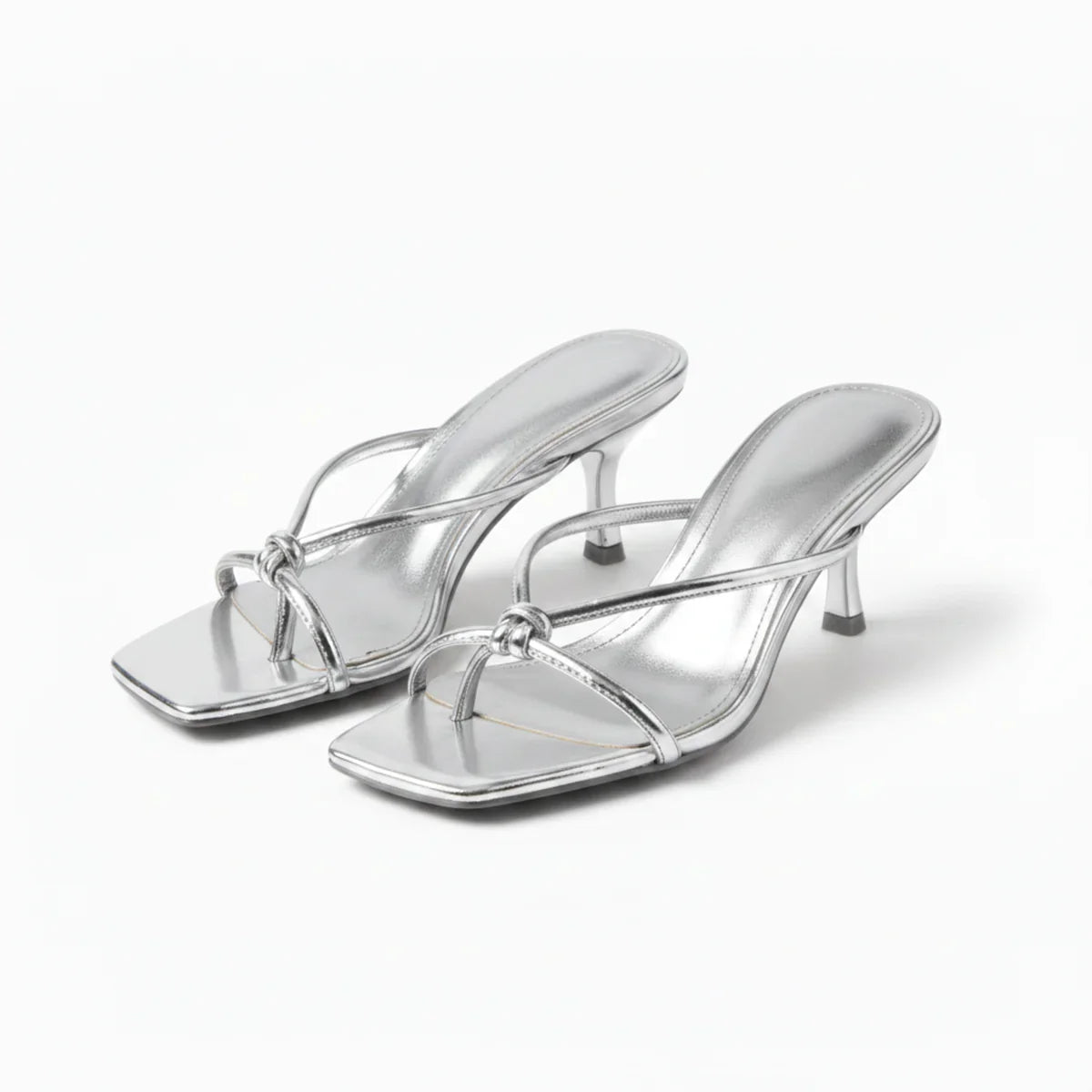 Women’s Orthopedic Heeled Sandals – Elegant Knot Strap Fit